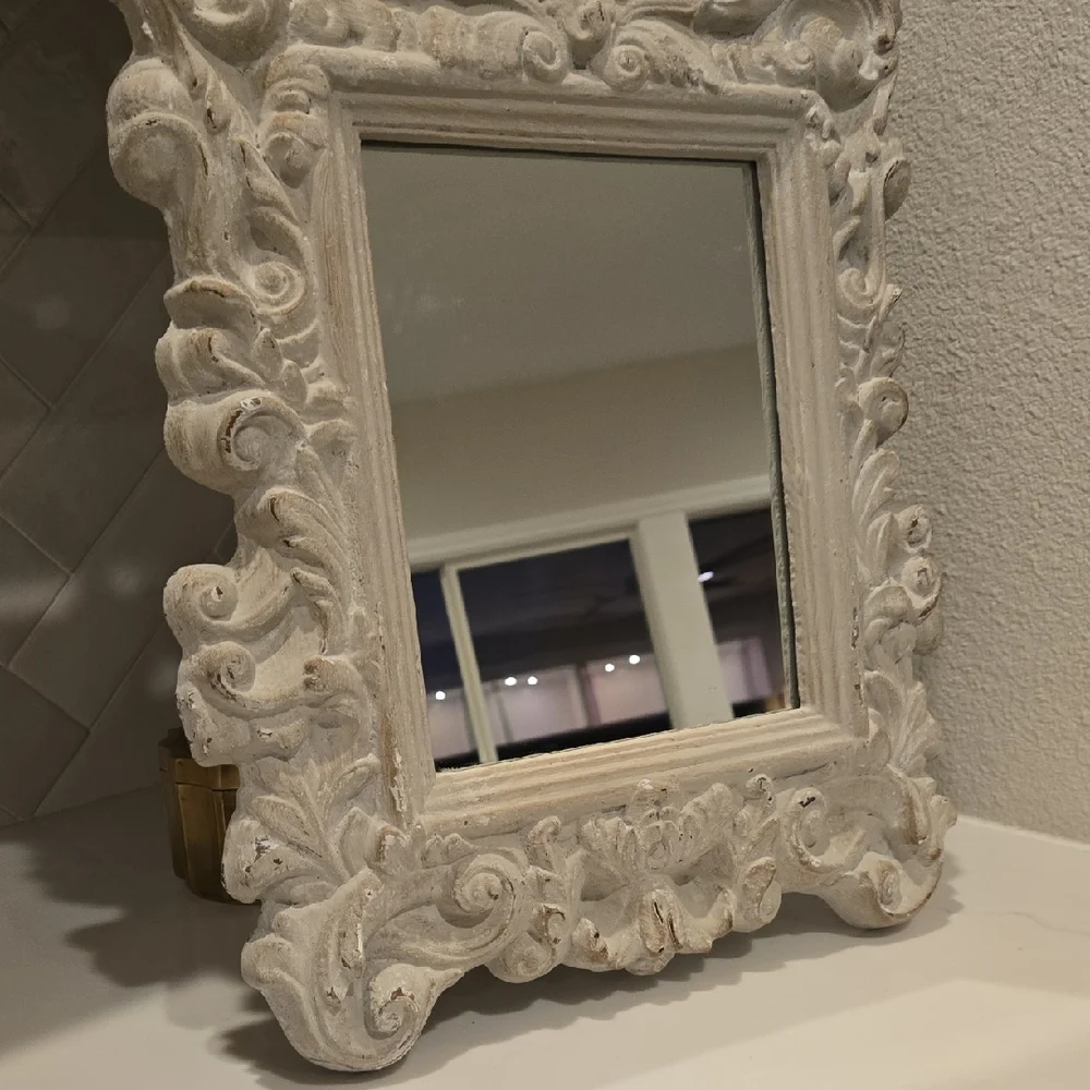 Ornate Cream Wall Mirror
